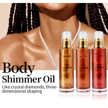 身體髮光油 body shimmer oil 臉部 身體 修容 液體 高光油 OA1M