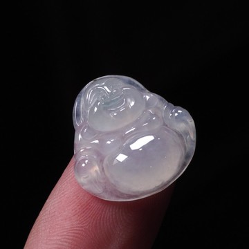 冰種翡翠佛公彌勒佛項鍊 | 天然緬甸玉翡翠A貨 | 送禮