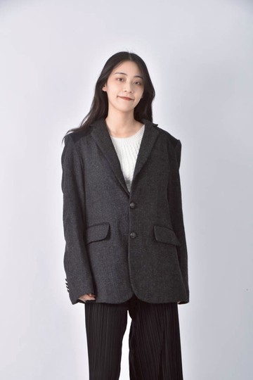 (M) by magnetic質感排釦寬鬆黑色外套