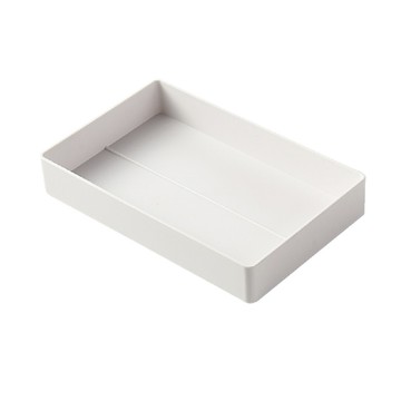 FAmILyLIFE 生活 桌面抽屜式多功能自由堆疊文件文具收納盒 A5收納款 YG-068  米白  1層  1入