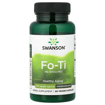Swanson, 何首烏，500 毫克，60 粒素食膠囊
