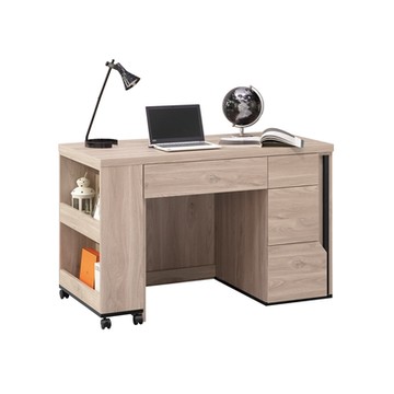 唯熙傢俱-莉特淺灰橡色4尺書桌