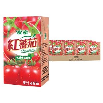 波蜜 紅蕃茄汁  250ml  12入