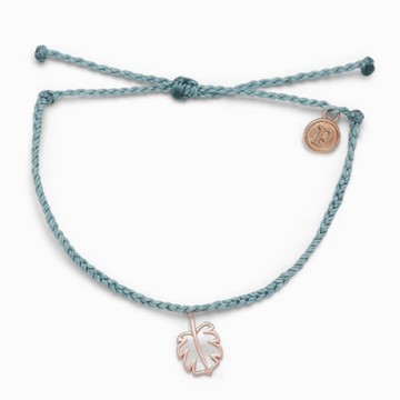 Pura Vida 美國手工 MOTHER OF PEARL MONSTERA CHARM 珍珠母貝龜背芋 煙燻藍