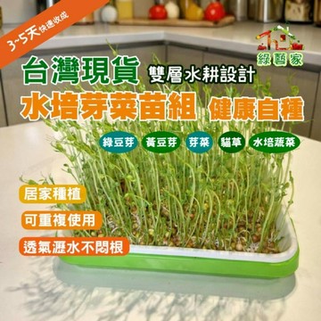 【綠藝家】健康自種豆芽發芽種植盆 芽菜盤(網盤＋水盤)｜水耕盤 芽菜盤 貓草 免土免紙 育苗盆
