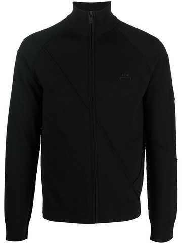A-COLD-WALL* - logo-embroidered zipped jumper - men - Polyester/Wool - L - Black
