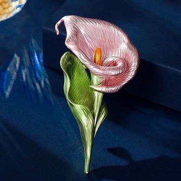 【巴黎精品】現貨+預購 女西裝高級胸針裝飾別針領針襯衫防走光釦首飾-馬蹄蓮烤漆高級女配件2色a1jx111