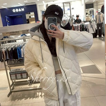 新款 WHO.A.U 外套 棉衣 鋪棉外套 棉服外套 菱格紋外套 連帽外套 帽子可拆卸 whoau 男女同款 韓國代購