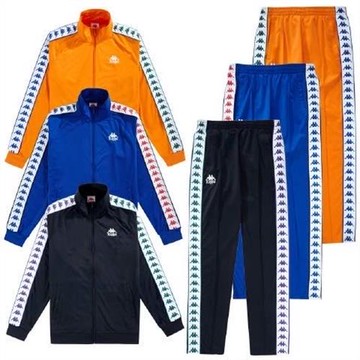 KAPPA 復古陰陽串標 外套 套裝 藍 黑  KKFT152MN【TOP QUEEN】