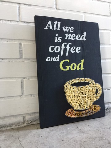 福音商品 咖啡標語系列 手作木作繞線 聖誕禮物