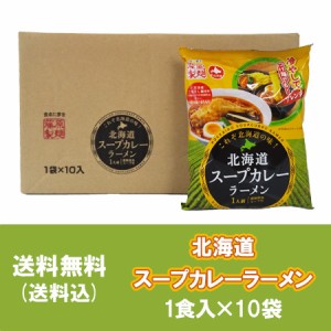 スープカレー ラーメン 送料無料 スープ カレーラーメン 袋麺 スープカレーラーメン 10袋入 1ケース(1箱) インスタントラーメン 袋麺 ラ