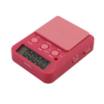 DRETEC 學習用多功能時間管理計時器-199時59分-粉色 (T-587PK2)