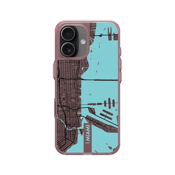 iPhone 17 Clear (相機按鈕) 晶醺玫 - JOCR - Miami (Black Logo)