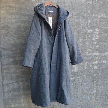 冬季加厚長袍禪修打坐居士服亞麻