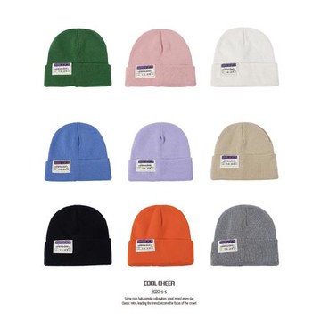 帽子女紫色針織帽潮毛線帽韓版秋冬冷帽女冬日系圓臉短發百搭韓國