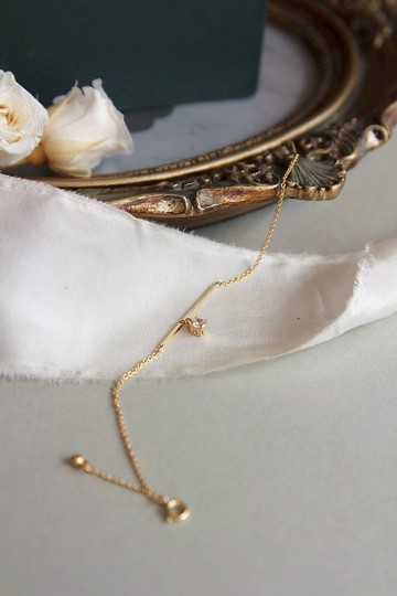 手錬 幼手鍊 鎖骨手鍊 水滴珠手鍊 鍍金超幼手鍊 迷你鋯石幼手鍊