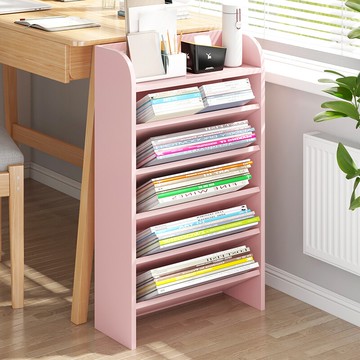 書架落地靠墻家用客廳置物架書桌旁小書架學生課桌簡易收納書神器