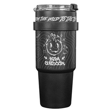 KZM 美式街頭不鏽鋼杯  黑色  1個  510ml