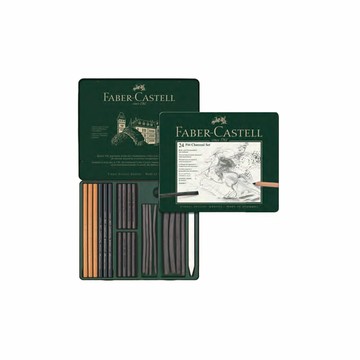 FABER-CASTELL輝柏 專業用素描碳精筆24項 112978【APP滿額下單10%點數(單一帳號最高5000點)】1/31止