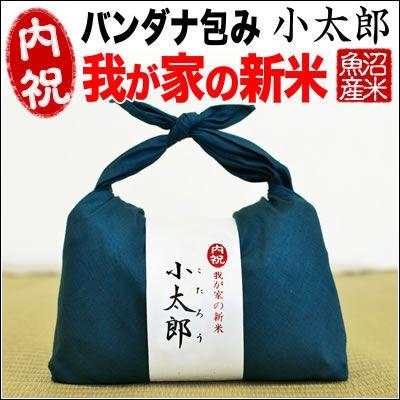 新米 小太郎 魚沼産コシヒカリ バンダナ包み（300g×2袋入） 令和5年産 お米 名入れギフト 送料別