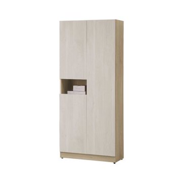 Boden-艾東2.5尺三門中開放高鞋櫃/玄關收納置物櫃/隔間櫃-左長門款-76x38x185cm