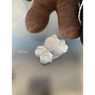 DT play 可愛蠢萌治愈貓咪紋理支架韓國ins風小眾博主適用于iphone16/14promax蘋果11/12/13/15手機殼保護套