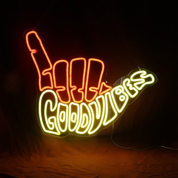 Good Vibes LED Neon Sign (派對/生日佈置裝飾) 客製化夜燈