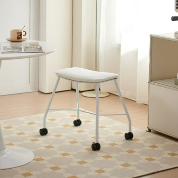 辦公休閑椅可移動滑輪凳創意帶輪坐椅書桌梳妝凳咖啡店餐廳軟包椅 雙11全館免運