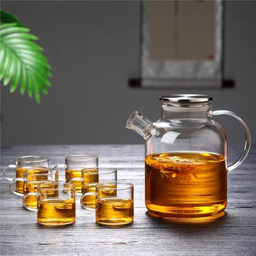 耐高溫玻璃茶壺大容量茶具套裝家用待客泡茶大容量過濾耐熱煮茶壺