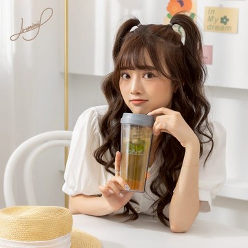 Hiromimi 雙層隨行杯520ml-岩石霧灰