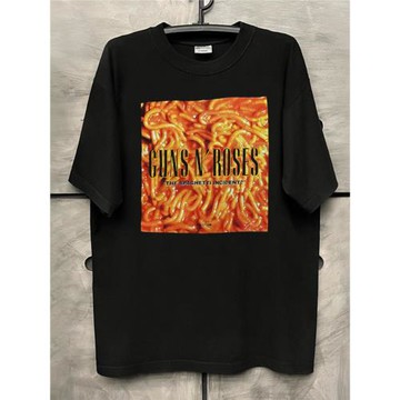 Gunsn Rose槍花樂隊美潮炸街hiphop嘻哈氛圍感短袖男女重磅棉T恤