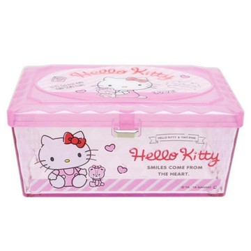 【震撼精品百貨】Hello Kitty 凱蒂貓~凱蒂貓 HELLO KITTY 透明壓克力置物盒#47260