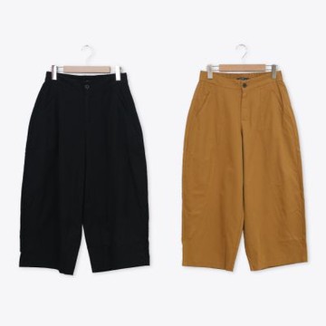 【MASTINA】修身微繭型休閒直筒褲 黑 黃(魅力商品)