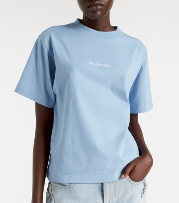 Balenciaga Logo embroidered cotton jersey T-shirt