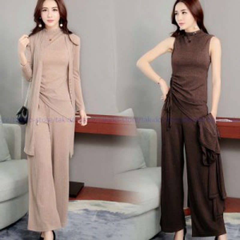 セットアップ ガウチョパンツ ロングカーディガン ニットトップス 3点セット レディース フォーマル 通勤 オフィス 入学式 ママ お洒落 通販 Lineポイント最大1 0 Get Lineショッピング