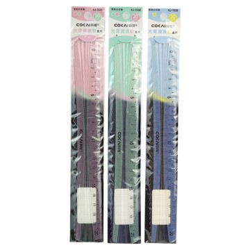 波浪變色軟直尺20cm(款式隨機出貨)