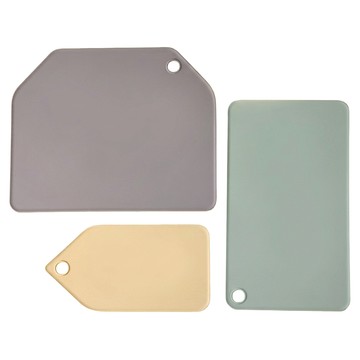 NEOFLAM 台灣原廠公司貨 Casa系列 TPU砧板3件組  L(36 x 29 x 0.4cm) +M( 36 x 21 x 0.4cm) + S(28.5 x 15 x 0.4cm)  灰色 + 綠色 + 黃色  1組