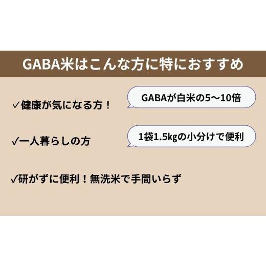 ふるさと納税 鳥取県 日吉津村 TA03：GABA米1.5kg×3袋（３回お届け）