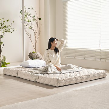 韓國 SHERWOOD Tonin Tonin 折疊式薄墊 10公分  SS(110 x 200 x 10cm)  象牙白