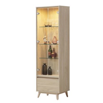 唯熙傢俱-曼蒂橡木色2尺展示櫃