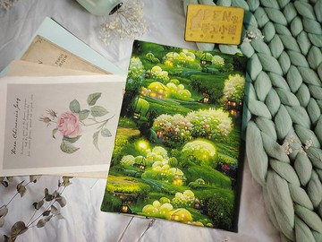 風景系列-高品質棉布平原小屋布書套-布書衣適用A5規格-25K手冊
