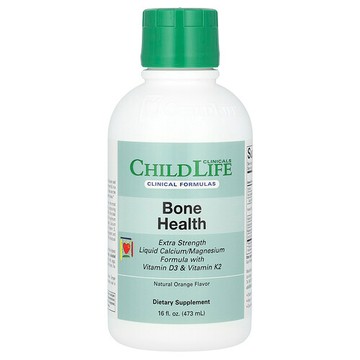 ChildLife Clinicals, 液體鈣/鎂配方，含維生素 D3 和維生素 K2，特強型，天然橙味，16 液量盎司（473 毫升）