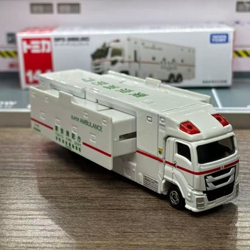 【新品首發】🔥🔥臺灣出貨🔥🔥仿真合金玩具車長款紅白盒144號東京救護車模型