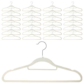 mohe 木暉居家 植絨衣架 80g  米白色  100個