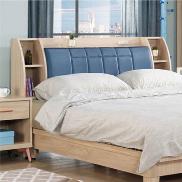 文創集 法斯 現代5尺皮革雙人床頭箱(不含床底＋不含床墊)-153x24x105cm免組