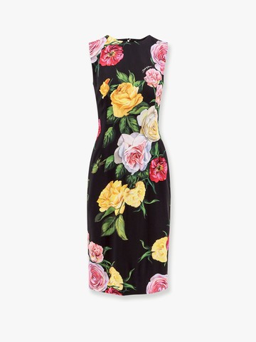 Silk dress with floral print - DOLCE & GABBANA - gender_Woman