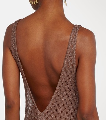 Missoni Open-knit lamé maxi dress