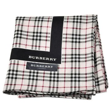 BURBERRY 經典品牌格紋字母LOGO圖騰帕領巾