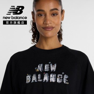 【New Balance】 NB 字母機器人插畫短袖上衣_女性_黑色_WT61Y502BK 美版偏大