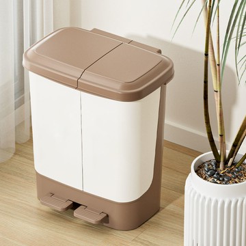 分類垃圾桶 腳踏式廚房垃圾桶家用衛生間客廳臥室帶蓋腳踩干濕分離分類拉圾筒